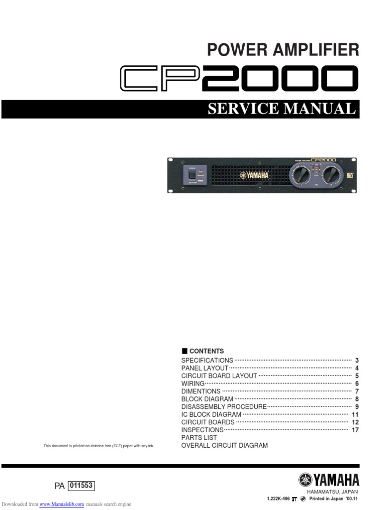 Cp2000 Pdf Pdf Decibel Operational Amplifier