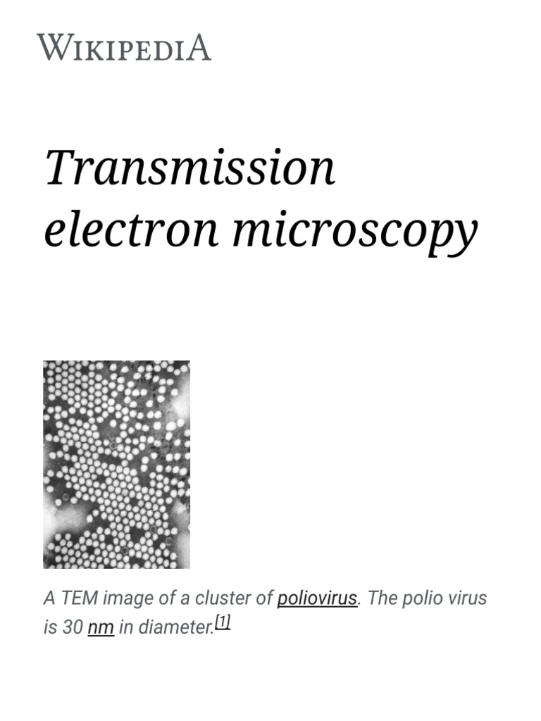 Transmission Electron Microscopy Overview | PDF | Transmission Electron ...