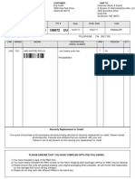 UU CSS: Line Model QTY Description/ Serial Number Reason Brand RPR