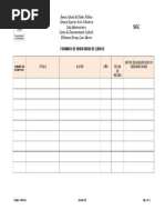 Formato de Inventario de Libros