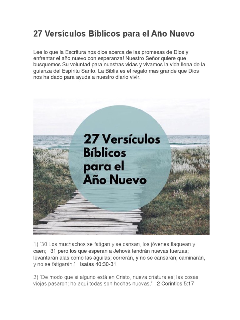 27 Versiculos Biblicos Para El Ano Nuevo Cristo Titulo Espiritu Santo 27 versiculos biblicos para el ano