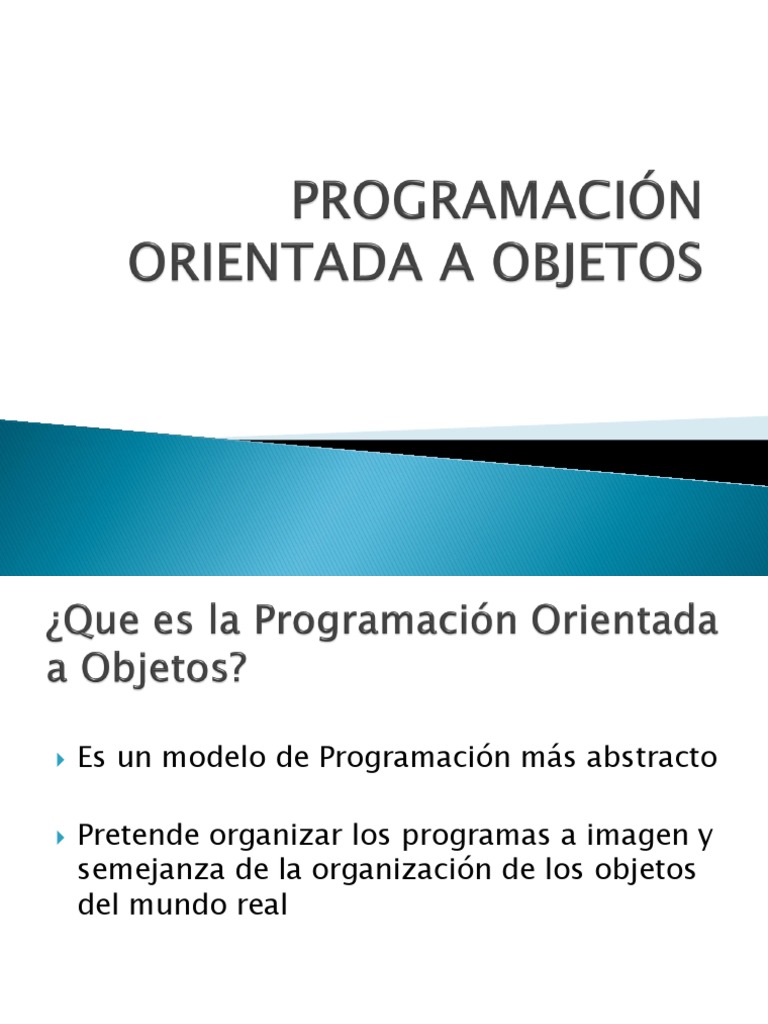 Fundamentos de Programación Orientada a Objetos | PDF | Objeto ...