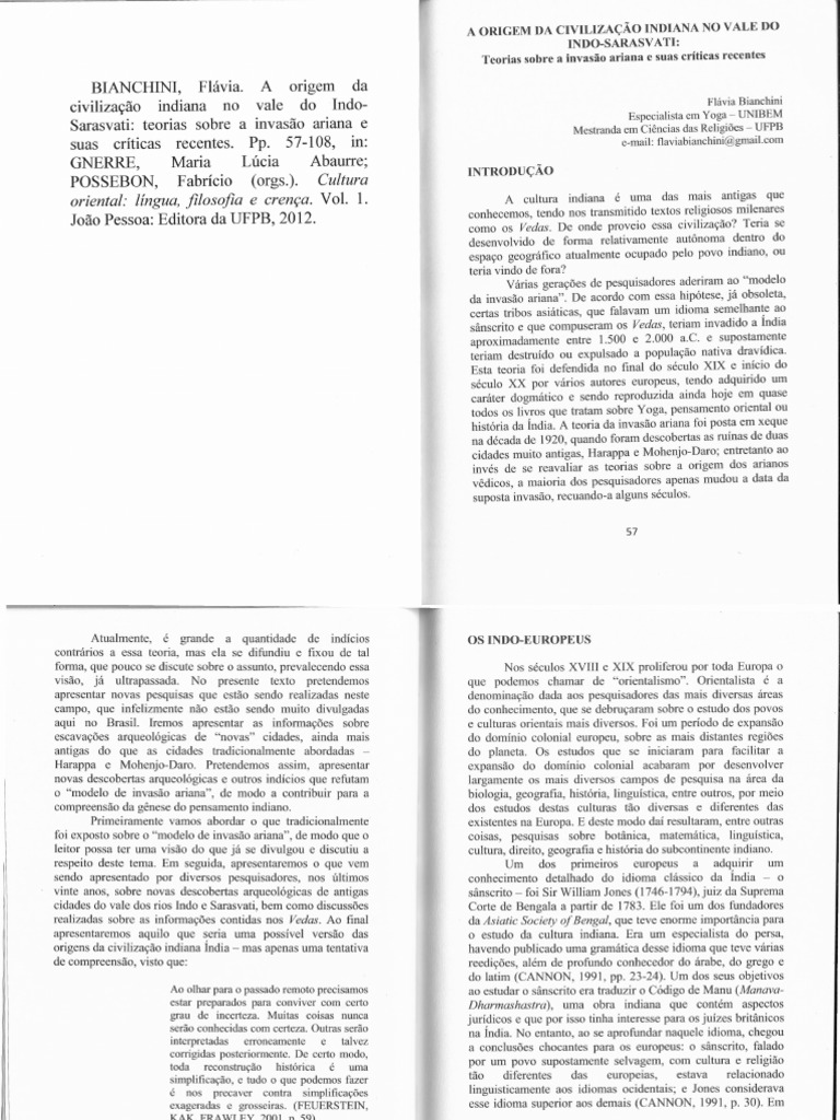 Críticas à Invasão Ariana na Índia | PDF | Vedas | Sânscrito, image size:768x1024