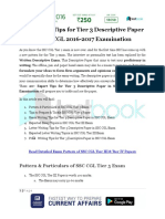 20 Expert Tips For Tier 3 Descriptive Paper in SSC CGL 2016 2017 Examination