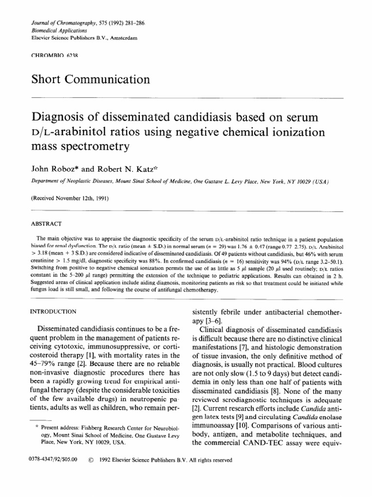Short Communication Chromatography PDF Creatinine Mass Spectrometry