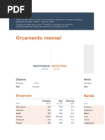 Orçamento mensal