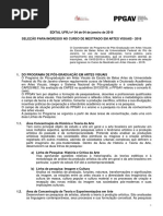 Ppgav Edital Mestrado 2018 Vers o Para Publica o