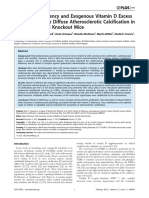 Vitamin D Deficiency and Exogenous Vitamin D Excess Similarly Increase Diffuse Atherosclerotic Calcification in Apolipoprotein E Knockout Mice