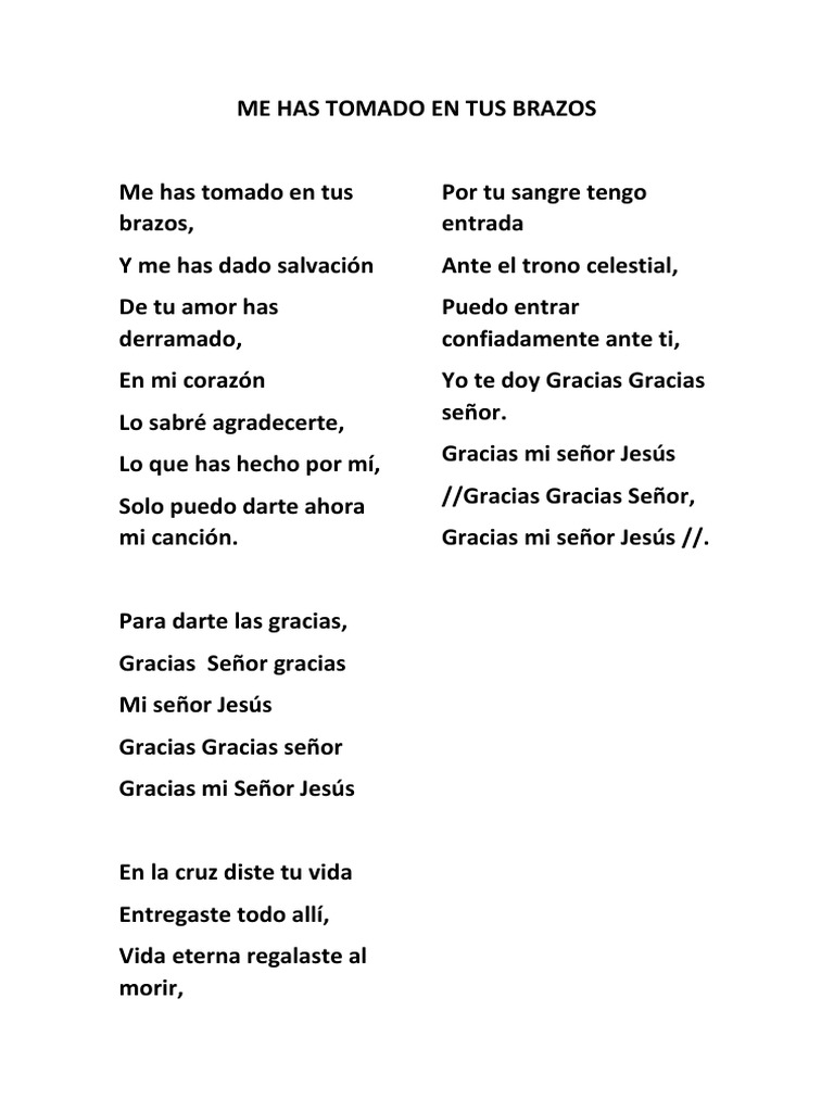 Gracias Senor Musica Cristiana Letra