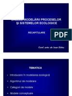 1 Bazele Modelarii Ecologice Prezentare Recapitulare