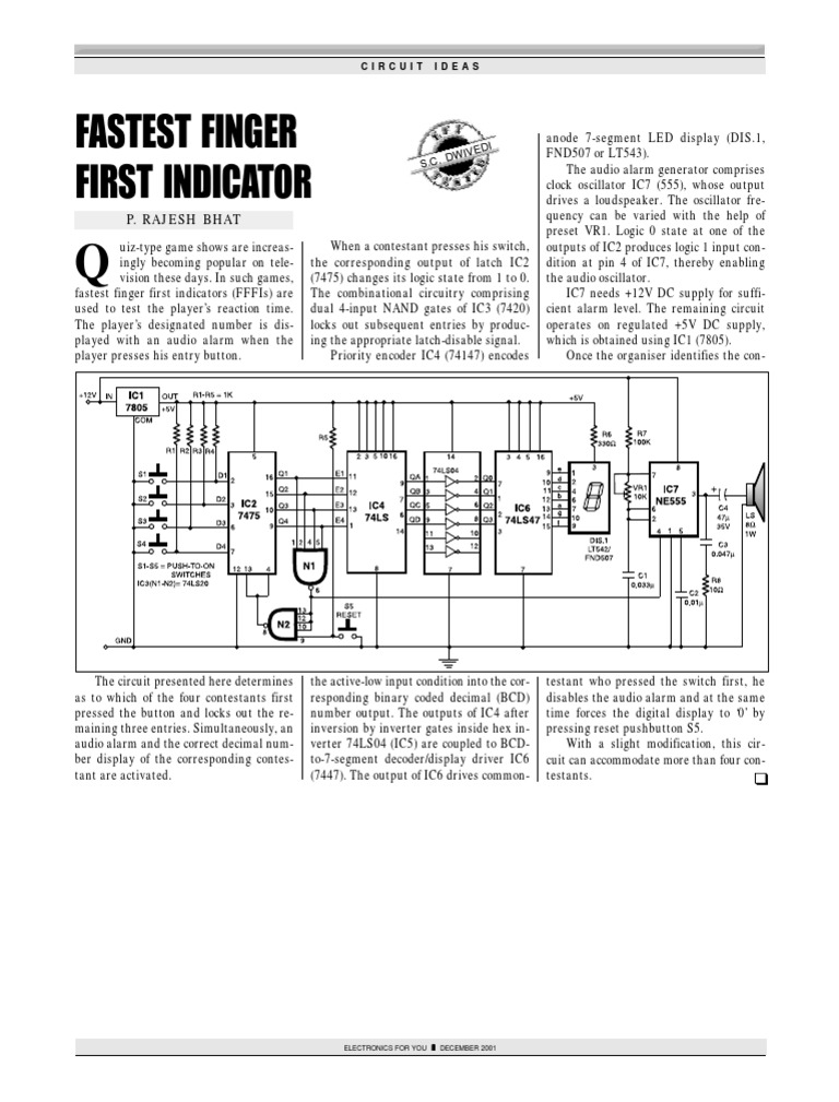 Fastest Finger First Indicator | PDF | Electronic Circuits | Binary ...