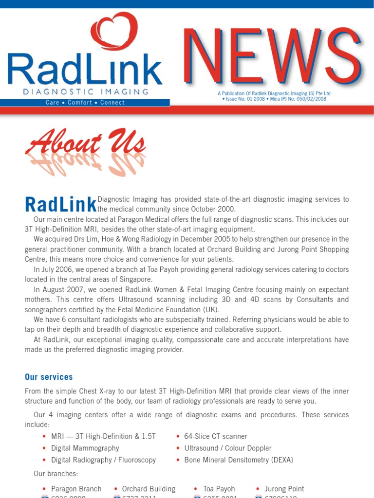 Radlink Issue 1 2008 | PDF | Radiology | Medical Imaging