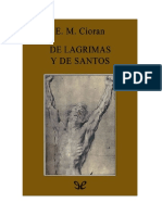 Cioran, Emil - (1937) de Lágrimas y de Santos
