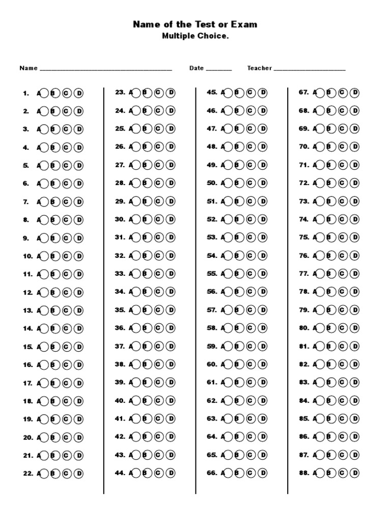 Multiple Choice Template Word from imgv2-1-f.scribdassets.com
