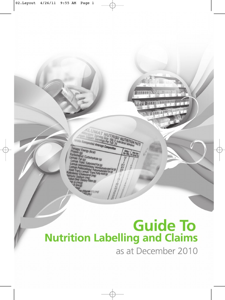 Mys 2010 Guide To Nutrition Labelling And Claims Pdf Pdf Nutrition