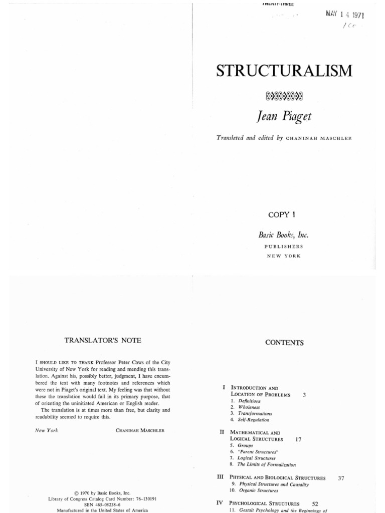 Piaget structuralism hotsell