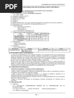 Silabo Del Curso Metodología de La Investigación Cientifica