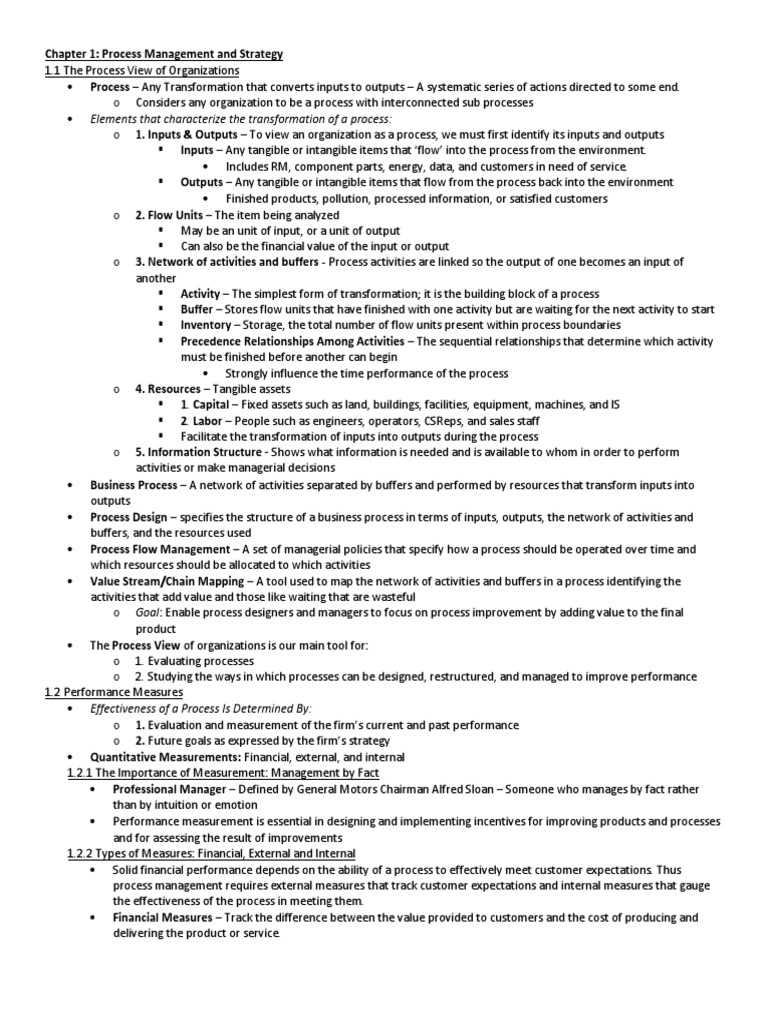 Midterm Notes | PDF | Strategic Management | Business Process