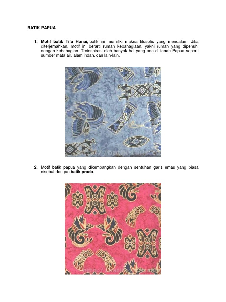 Motif Batik Maluku Dan Maknanya - Contoh Motif Batik