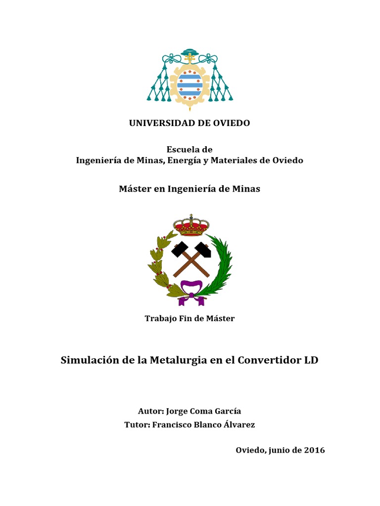 Simulación Metalurgia Convertidor LD | PDF | Arrabio | Hierro