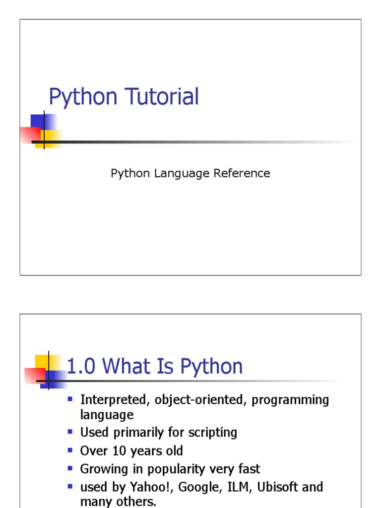 Python Presentation | PDF | Control Flow | Python (Programming Language)