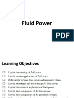 Fluid Power Learning Objectives