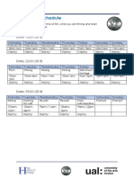 production schedule  2 