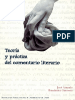 Teoria y Practica Del Comentario Literario PDF