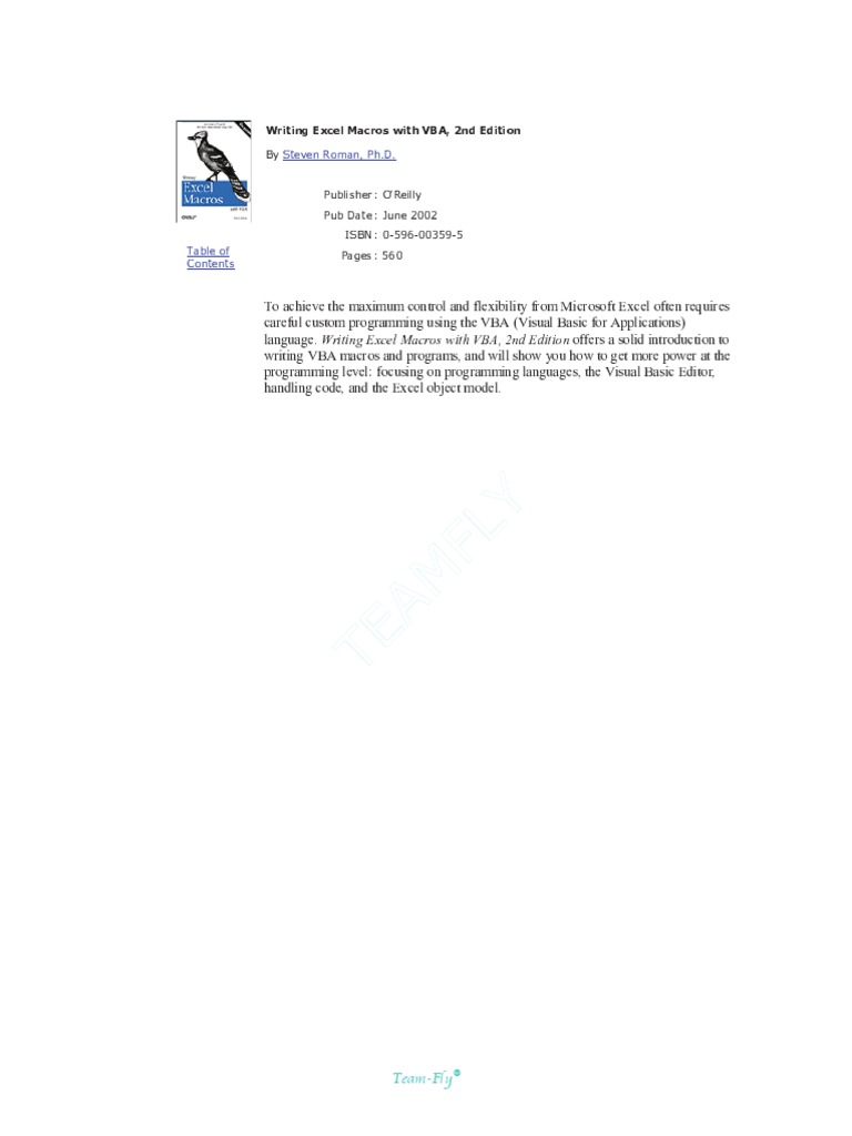Writing Excel Macros With Vba 2nd Ed Microsoft Excel Business Software