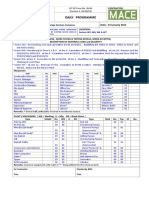 Daily Programme: DC QC Form No. QI-04 (Version-2, 20/10/10)