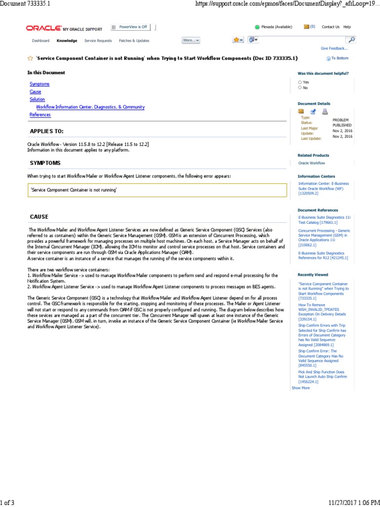 Workflow Component Error Resolve | PDF | Workflow | Software