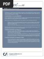 SAP2000 V17 Installation Instructions for DVD