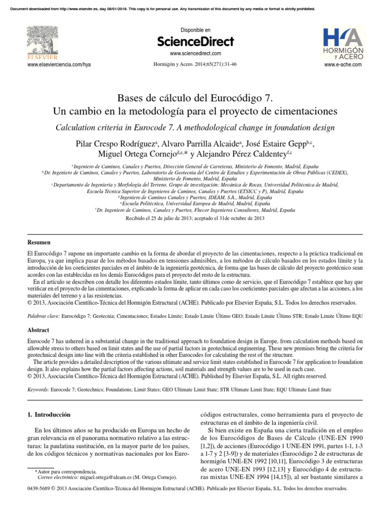 EuroCodigo 7 Descargar gratis PDF Fundación (Ingeniería