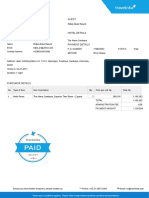 Hotel receipt summary