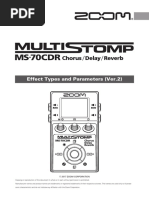 Effect Types and Parameters (Ver.2) : © 2017 Zoom Corporation