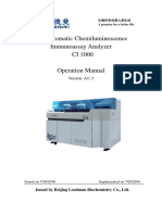 Full-Automatic Chemiluminescence Immunoassay Analyzer CI 1000 Operation Manual
