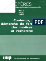 Repères Nº 01 - 1990 PDF