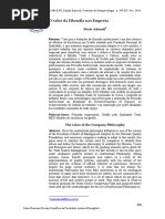 O Valor Da Filosofia Nas Empresa