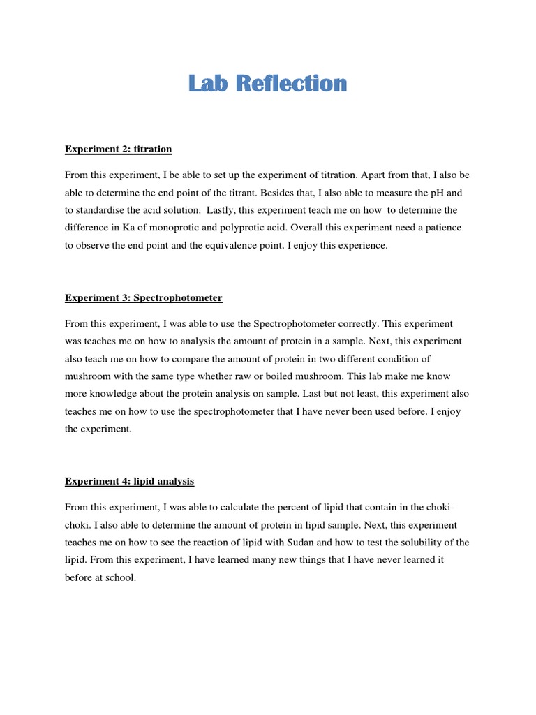 Lab Reflection PDF