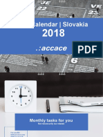 2018 Tax Calendar - Slovakia