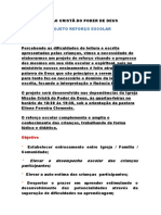 Justificativa: Projeto Reforço Escolar