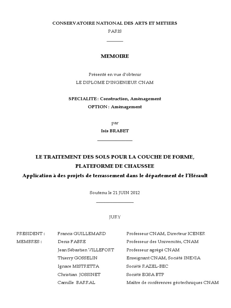 Traitement des sols pour chaussées Hérault | PDF | Sciences physiques ...