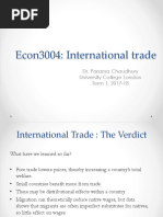 Econ3004: International Trade: Dr. Parama Chaudhury University College London Term 1, 2017-18