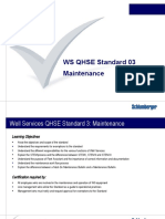 WS QHSE Standard 03 Maintenance: Excellence in Execution