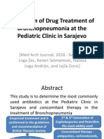 Evaluation of Drug Treatment of Bronchopneumonia at The Pediatric Clinic in Sarajevo