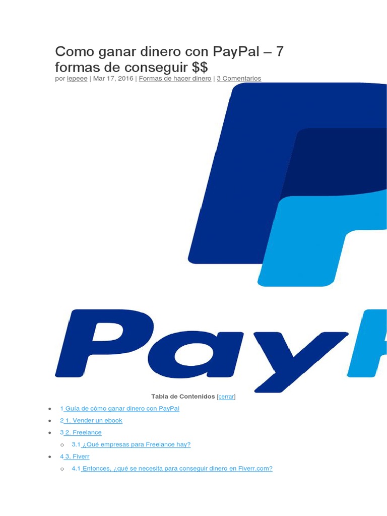 Como Ganar Dinero Con PayPal y Bitcoin | PDF | Bitcoin | Aplicación movil