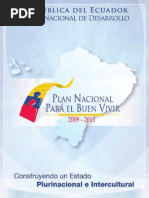 Plan Nacional para El Buen Vivir 2009-2013 (Versión Completa)