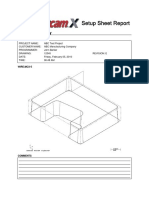 Setup Sheet Report: Generic Wire EDM