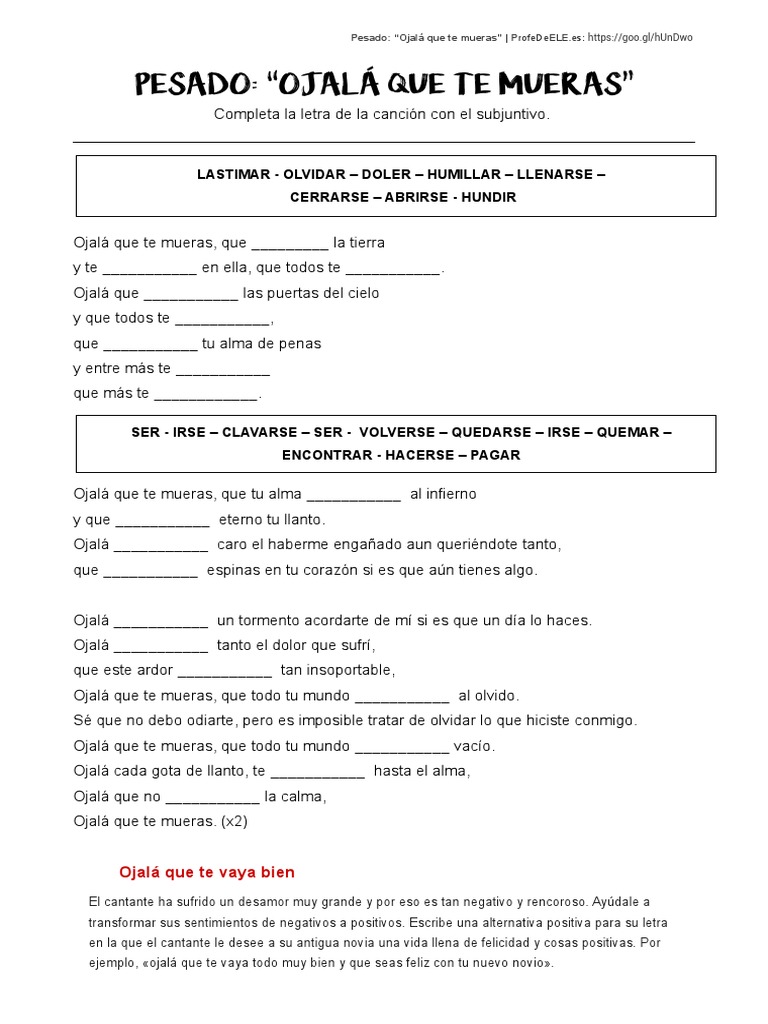 Ele Ojala Que Te Mueras Pesado Pdf