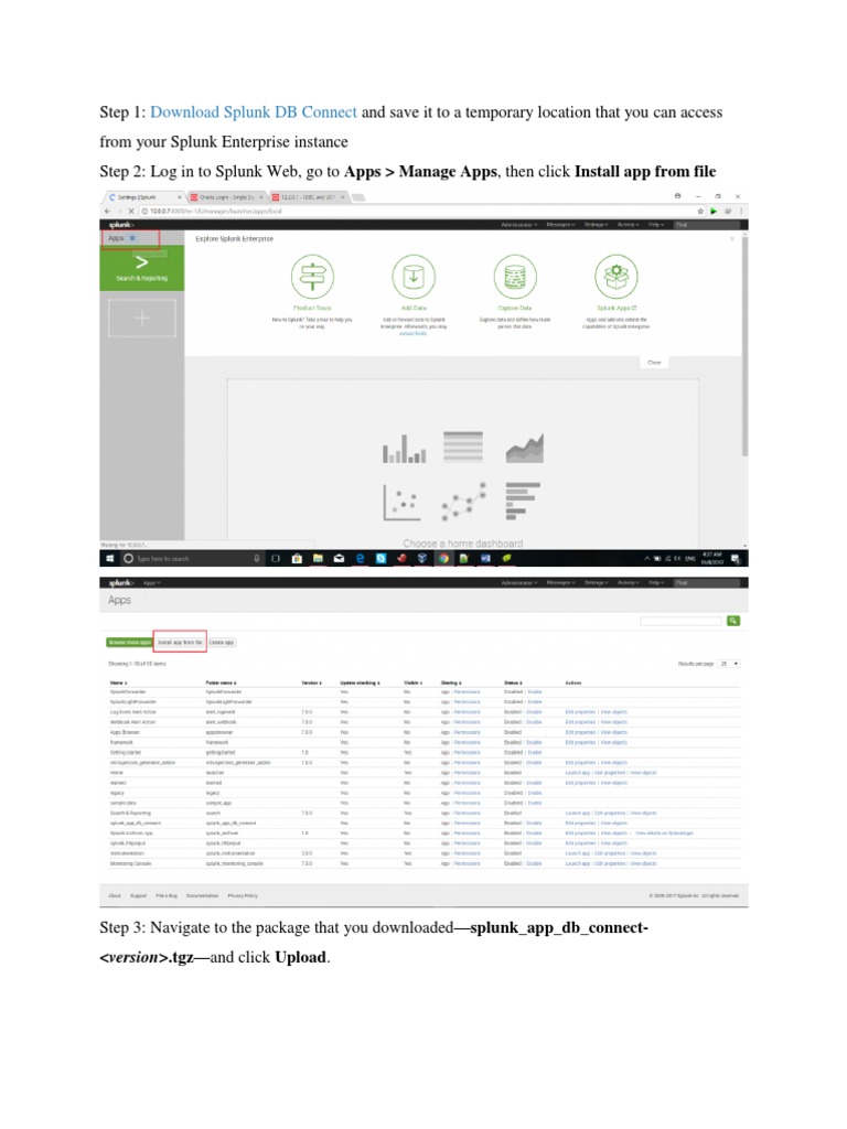 02.splunk Install SplunkDBConnect | PDF